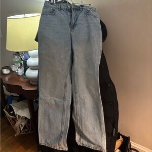 Zara Gray Straight Leg Jeans